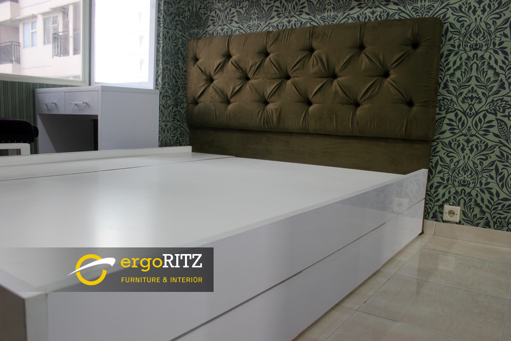 Tempat Tidur Minimalis Hpl Apartemen Margonda Residence 3 Depok Ergoritz Furniture